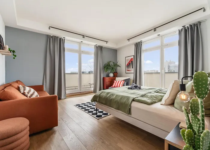 아파트 Urban Loft - 180 Skyline Balkon - 2 Sz - Hbf 베를린