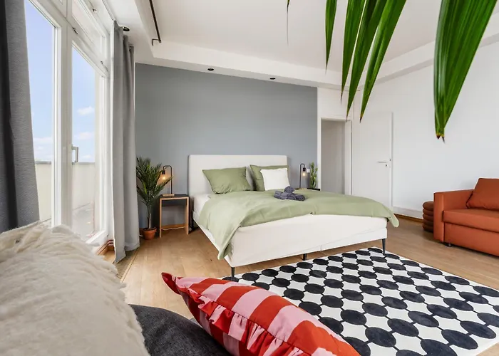 דירה Urban Loft - 180 Skyline Balkon - 2 Sz - Hbf ברלין