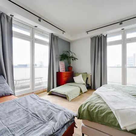 Urban Design Loft - 180 Skyline Balkon - 2 Schlafzimmer - Nahe Des Hauptbahnhofs - Parkplatz Moeglich Βερολίνο
