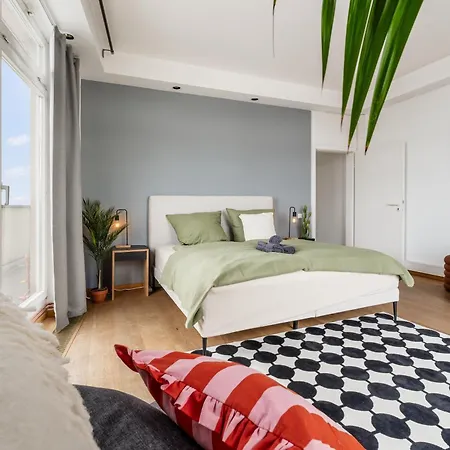 Apartman Urban Loft - 180 Skyline Balkon - 2 Sz - Hbf Berlin