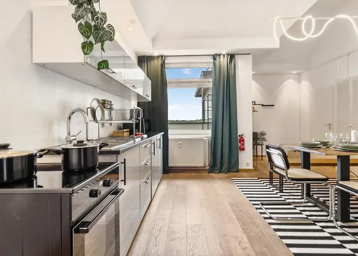 Lägenhet Urban Loft - 180 Skyline Balkon - 2 Sz - Hbf *