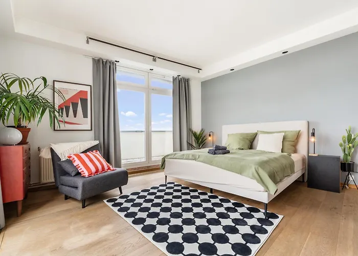 Lägenhet Urban Loft - 180 Skyline Balkon - 2 Sz - Hbf